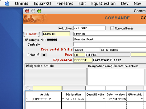 EquaGestion: une facture